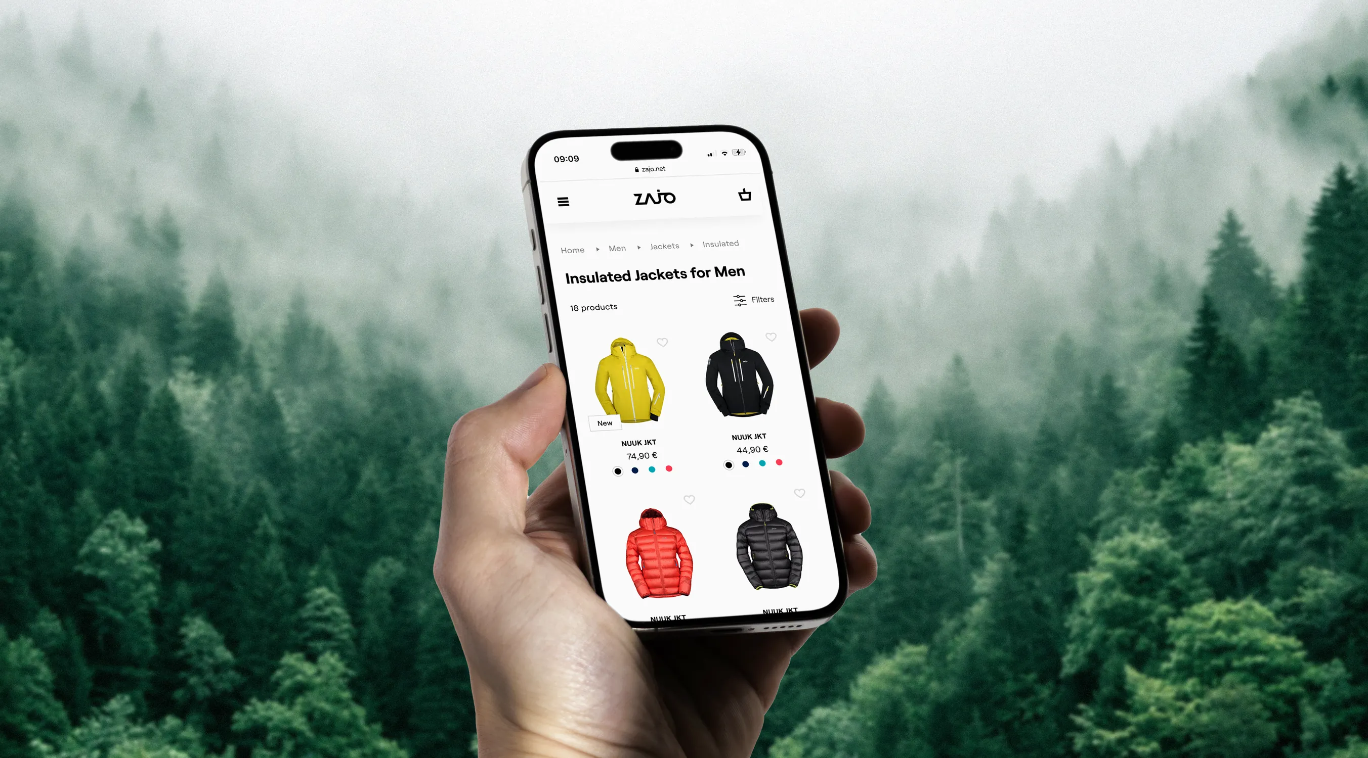 E-shop ZAJO na notebooku